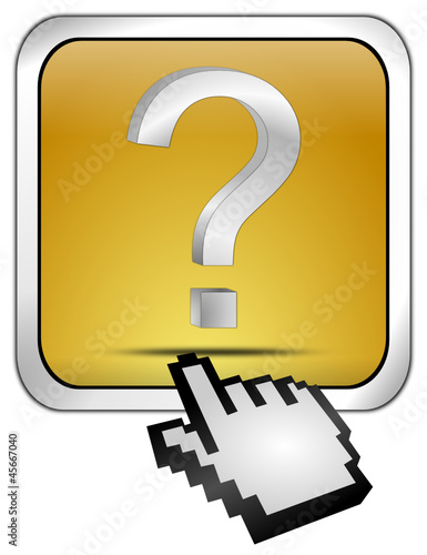 Button mit Fragezeichen mit Cursor
