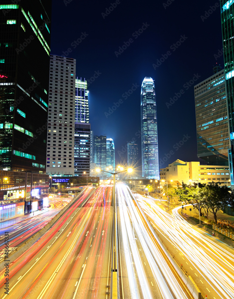 Fototapeta traffic in urban at night
