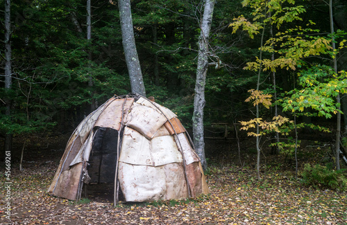 Fototapeta Wigwam Primitive Native American Dwelling