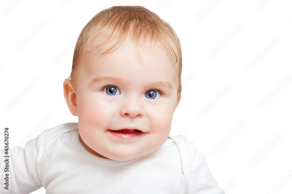 Portrait of blue-eyed baby