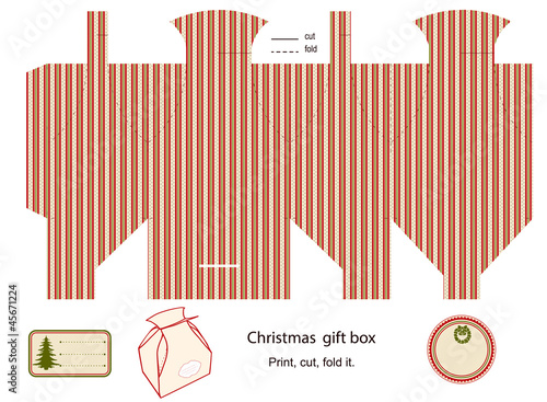 Gift box template.