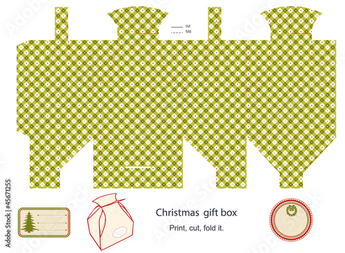Gift box template.