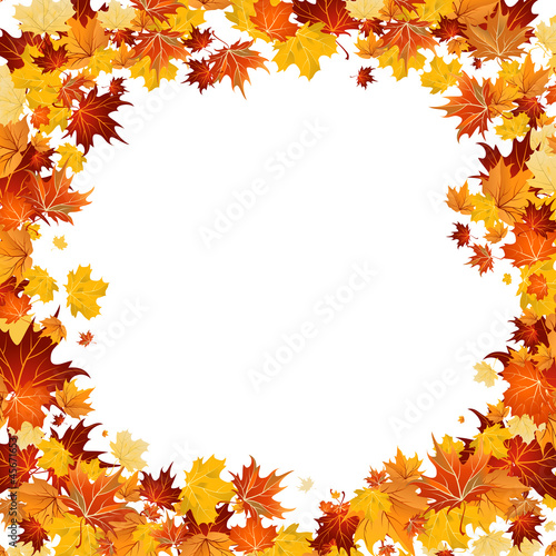 Herbst  Kreis mit Bl  ttern