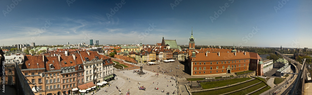 Naklejka premium Panorama Warszawy