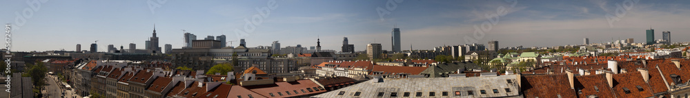 Fototapeta premium Panorama Warszawy