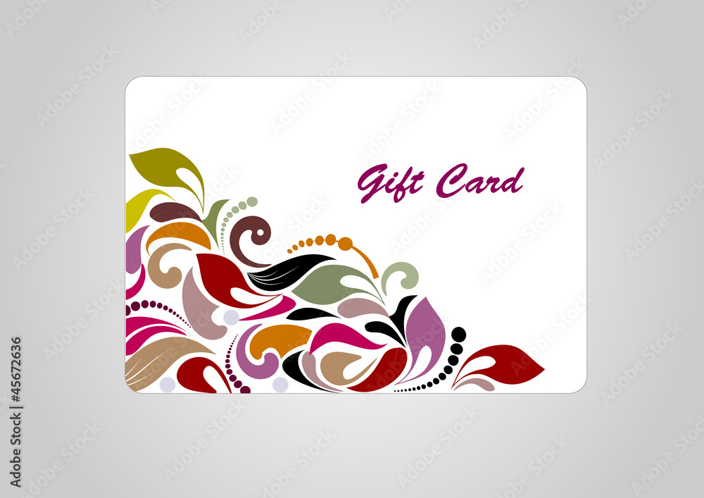 Colorful gift card
