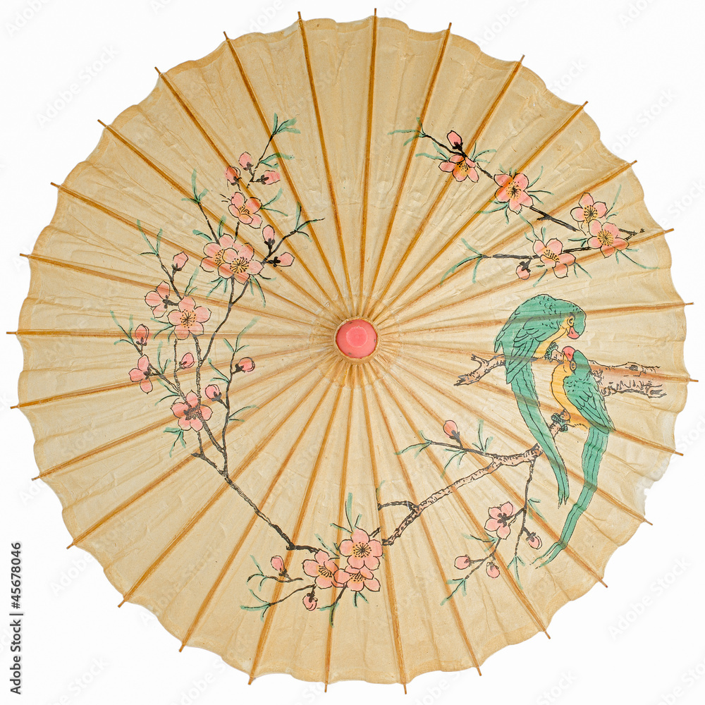 Naklejka premium Oriental umbrella isolated