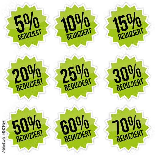 Sticker / Aufkleber / Prozent / Grün