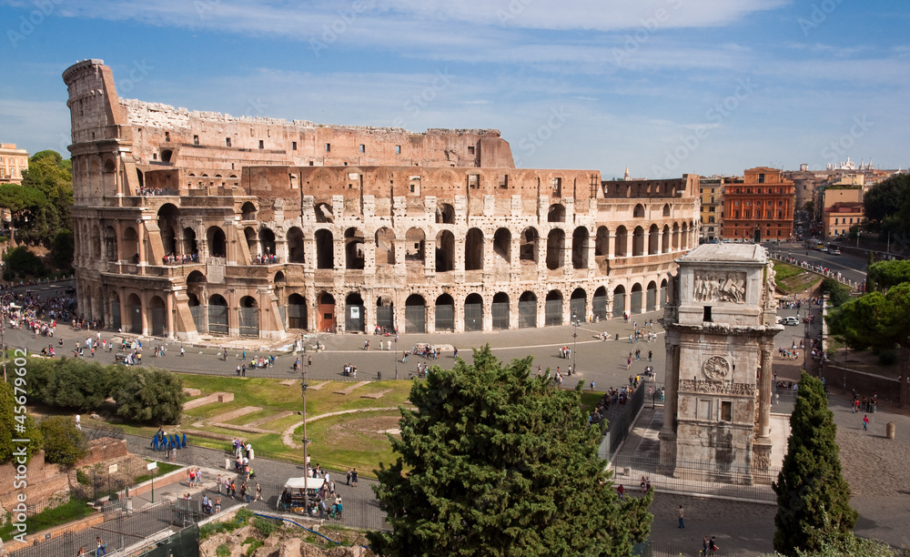 Coliseum and Constantine Arc  - Roma - Italy