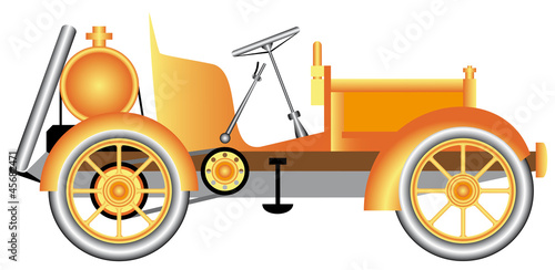Vintage Motor Car. 1900 style antique retro car