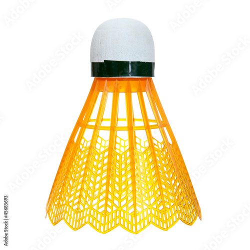 Yellow badminton shuttlecock