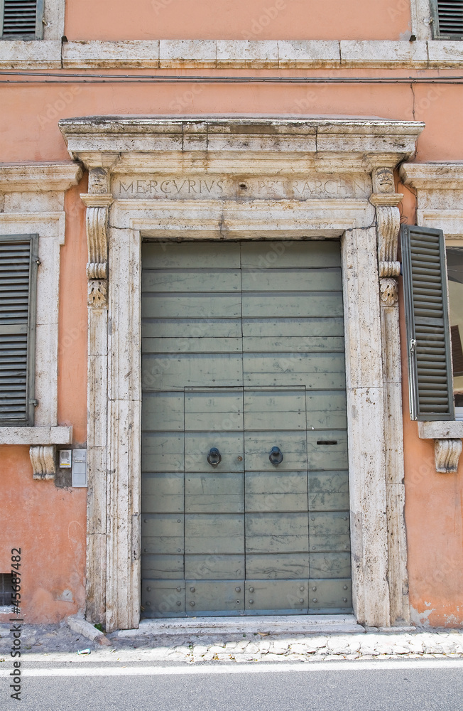 Wooden door. Narni. Umbria. Italy.