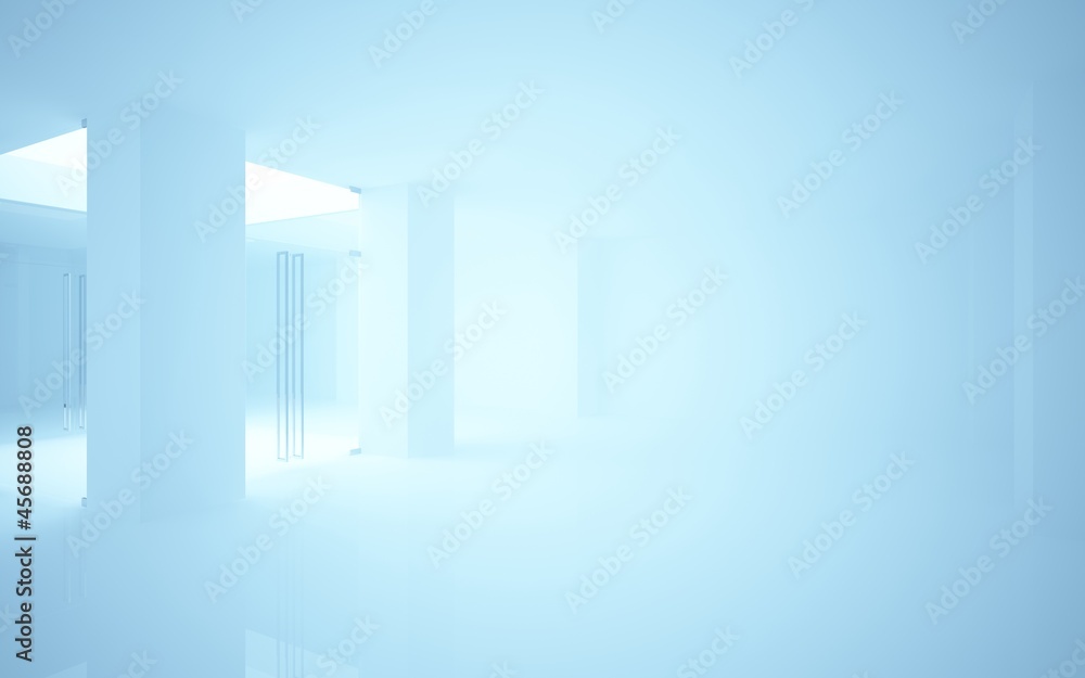 Abstract shop interior with glass doors and a showcase. Abstract shop interior with glass doors and a showcase.