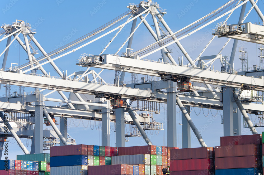 Fototapeta premium container ship in harbor