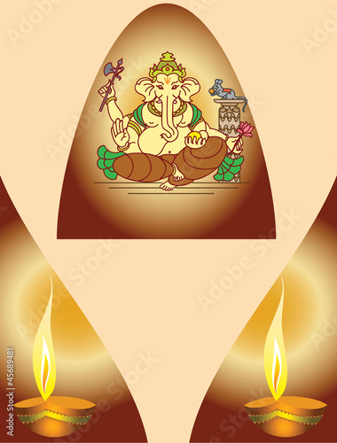 Ganesha Diwali Design