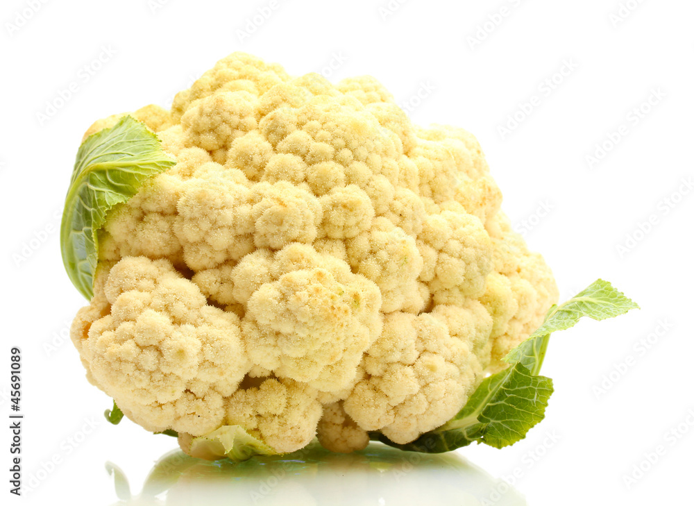 Fresh cauliflower isolated on white Fresh cauliflower isolated on white