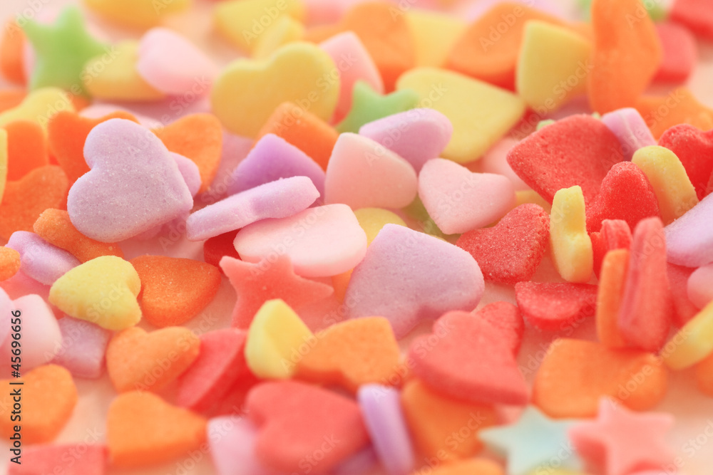 ハートの形の砂糖菓子 ハートの形の砂糖菓子