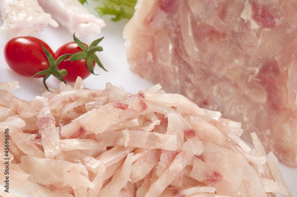 meat of pork on white,the nerves meat of pork on white,the nerves