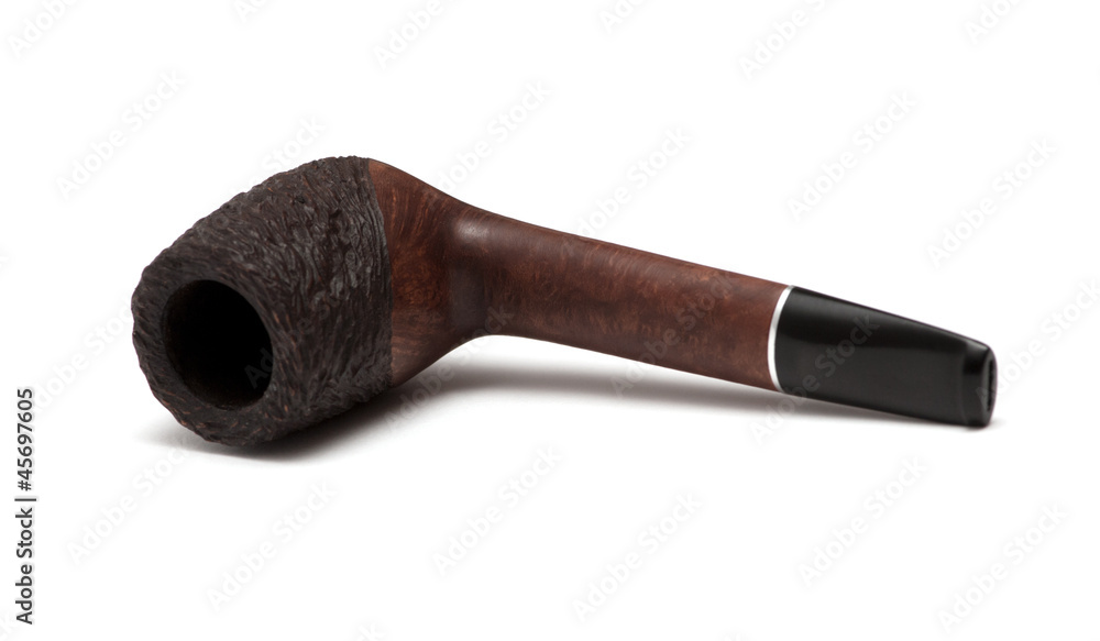 Tobacco pipe isolated on white Tobacco pipe isolated on white