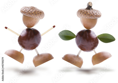zwei kastanienmännchen
