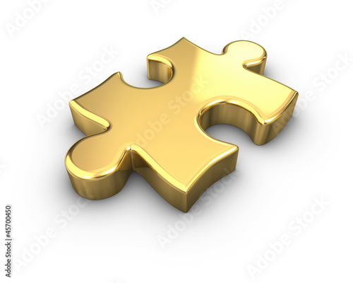 Gold Jigsaw Piece