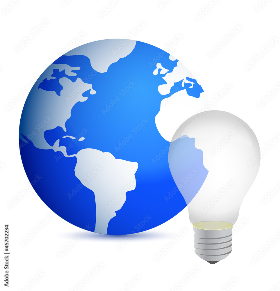Fototapeta premium business idea concept world globe illustration