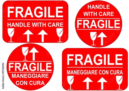 FRAGILE VETTORIALE ROSSO