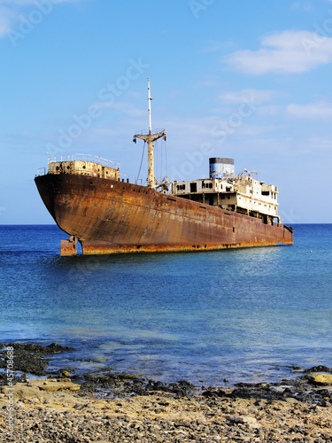 Shipwreck near Costa Teguise, Lanzarote, Canary Islands, Spain © Karol Kozłowski