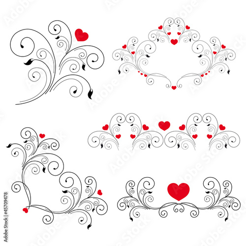 vector set: elegant elements and page decoration