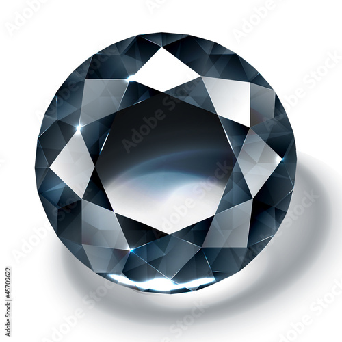 Black diamond realistic illustration photo