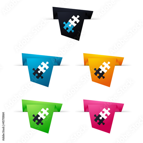 Symbole vectoriel papier origami compétences