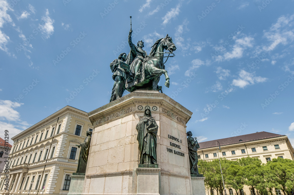 Ludwig I of Bavaria statue in Munich, Germany
