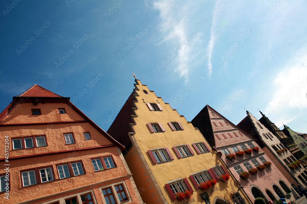 antikes Stadtbild in Rothenburg ob der Tauber