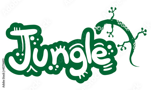 Jungle lizard graffiti