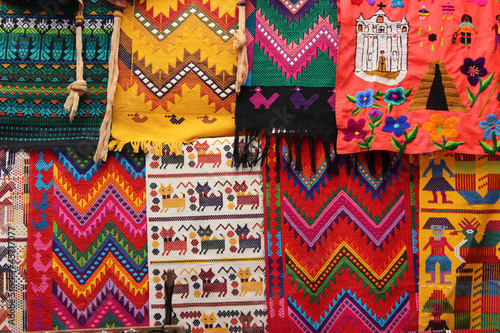 Guatemalan typical textiles photo