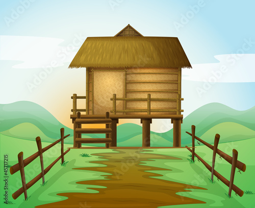 a hut