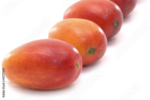 Row of mango fruits