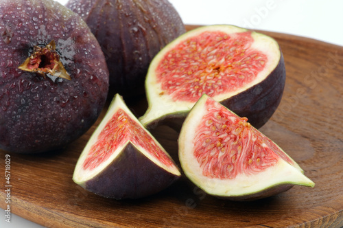 Figs on Wooden Plate