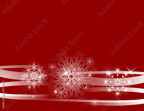 Snowflakes red background