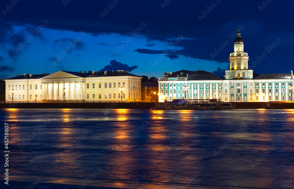 View of St. Petersburg  in night