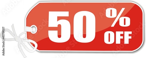 étiquette 50%off