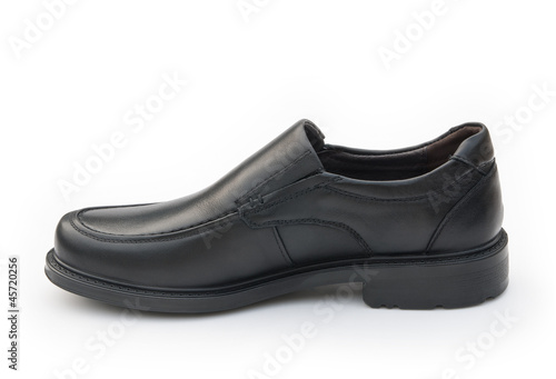 black leather shoe for man