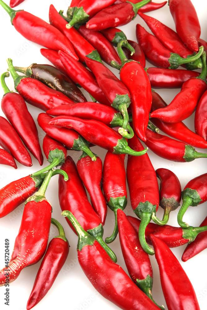 Red chilli peppers.