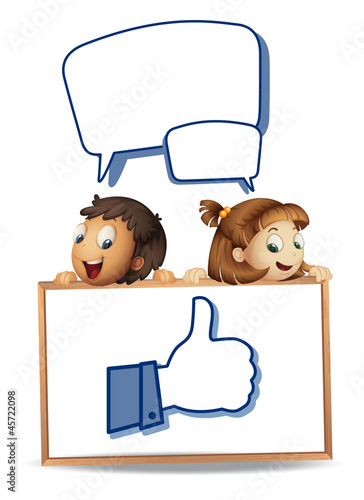 kids and white board