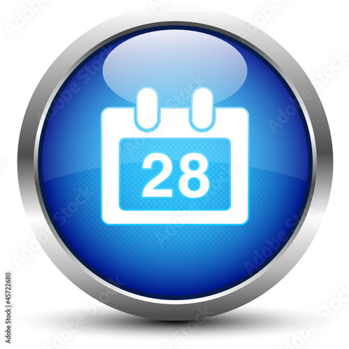Kalender Button Blau
