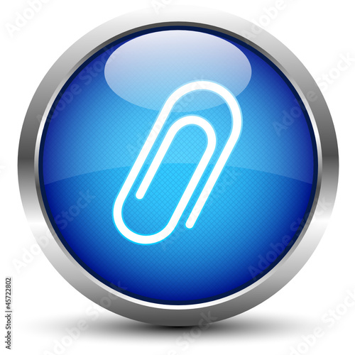 Büroklammer Button Blau