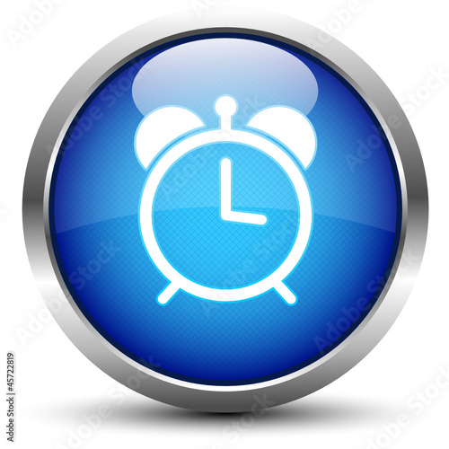 Wecker Button Blau