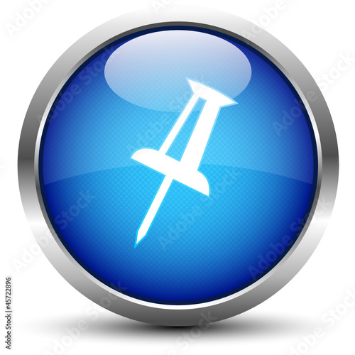 Pinn Nadel Button Blau