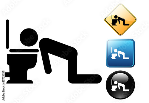 Drunk pictogram and icons