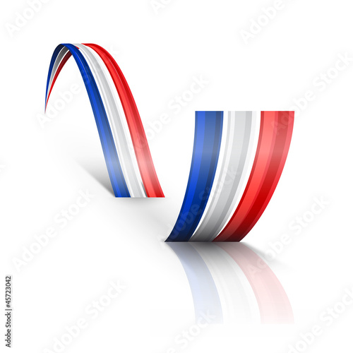 Abstract wave English and French flag